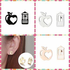 School Teacher Stainless Steel Stud Small Earrings #1123